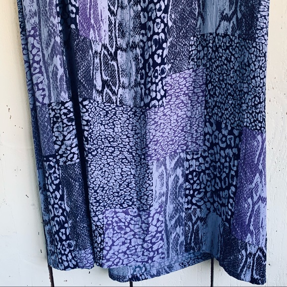 Studio J P R Long Purple Snakeskin Pattern Dress L - Picture 8 of 12